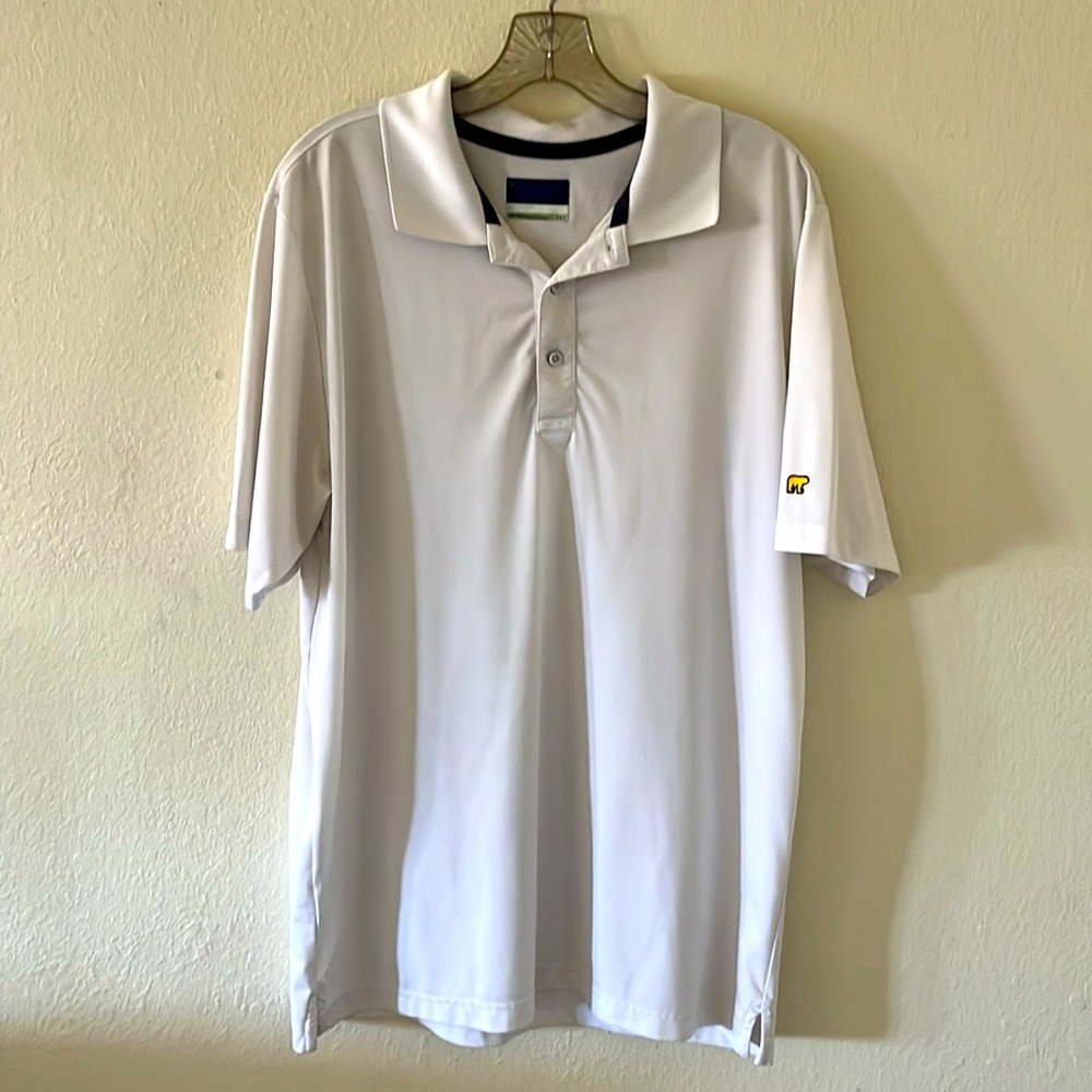 Jack Nicholas white dri-fit polo size large